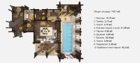 План бани «Флора XL» 10,8x14,2 метров